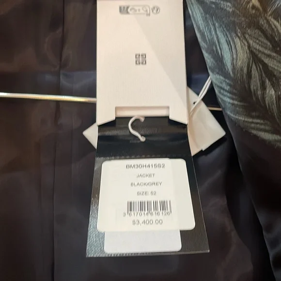 Givenchy Men's Black Patterned Blazer size 52 - Picture 6 of 7